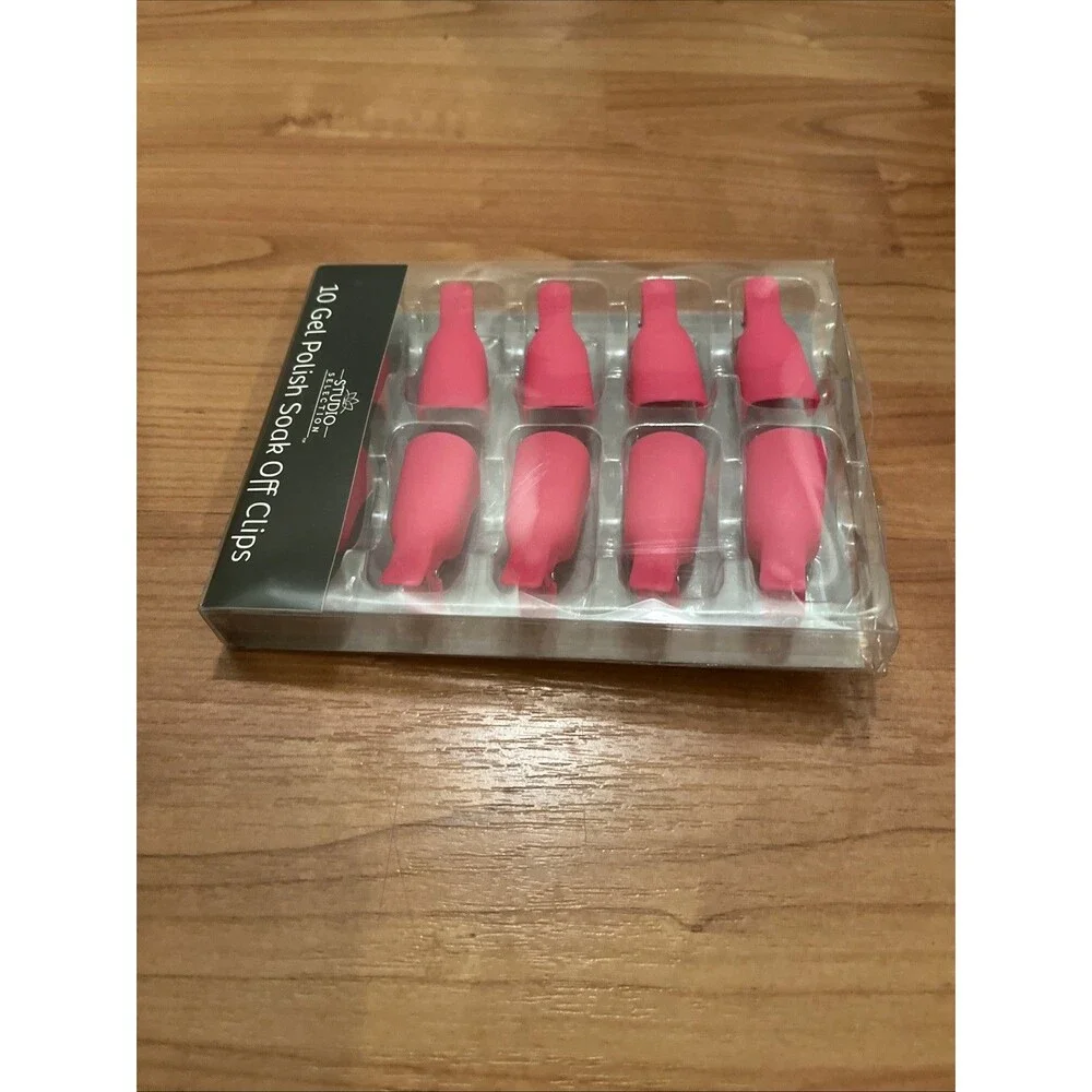 Studio Selection 10 Gel Polish Soak off Clips Pink